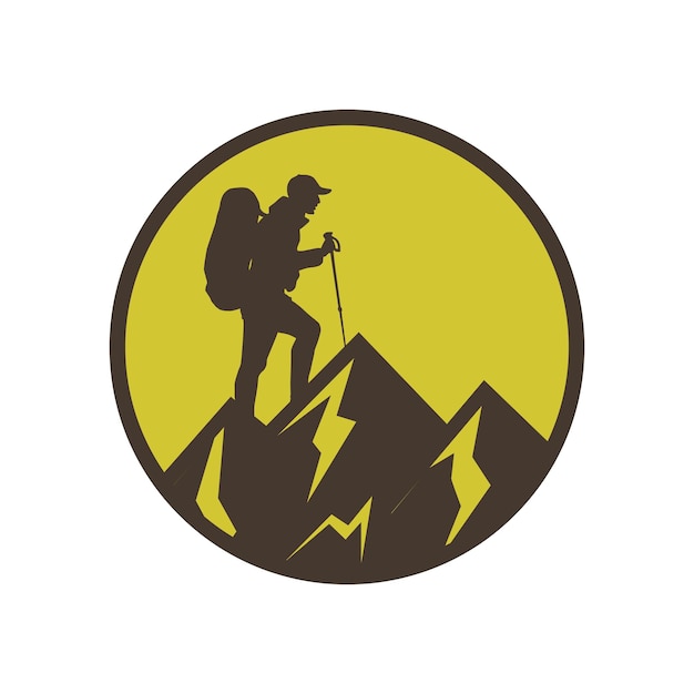 Vettore design del logo di avventura