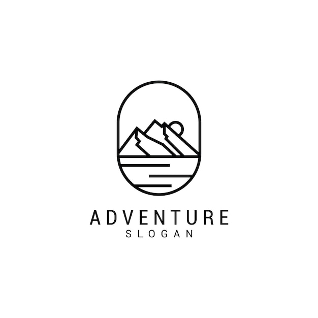 Adventure logo icon design template Premium Vector