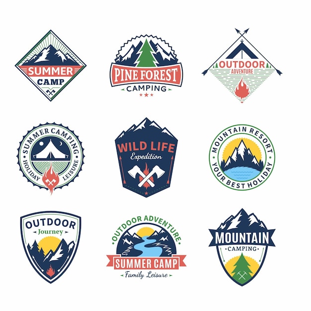 Adventure Logo Pack Inspirerende ontwerpen voor outdoor-enthousiastelingen
