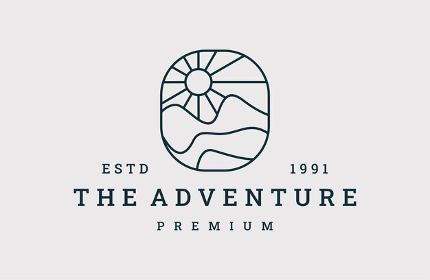 Adventure logo vector icon illustration hipster vintage retro