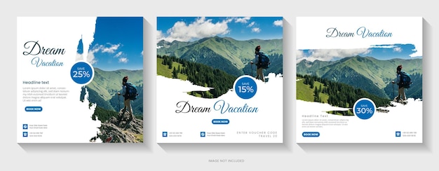 Adventure modern discount Instagram social media post template