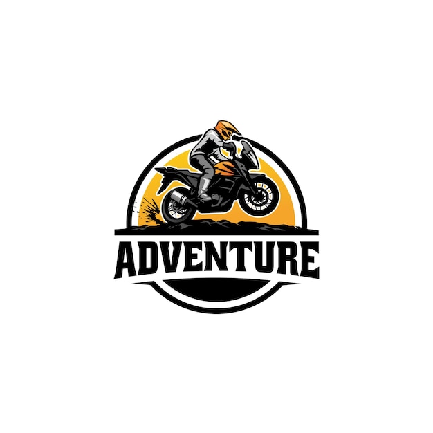 Adventure motor rider isolated vector