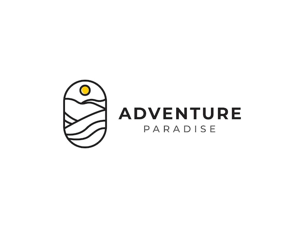 Adventure mount summit logo design concept