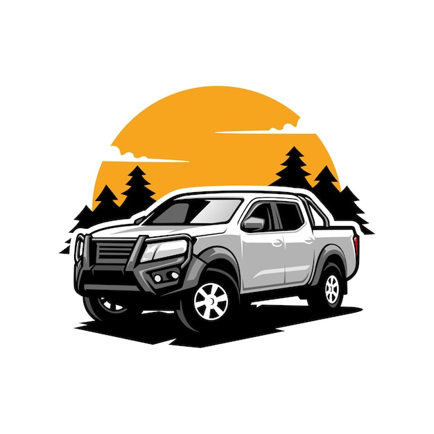 Vector adventure pick up truck illustration vector