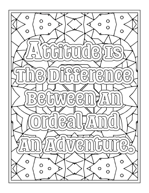 Kdp 인테리어를 위한 Adventure Quotes Coloring Pages