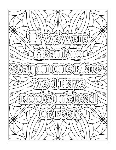 Kdp 인테리어를 위한 Adventure Quotes Coloring Pages