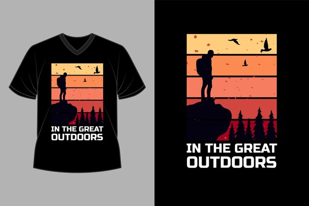 Vector adventure retro vintage t-shirt ontwerp