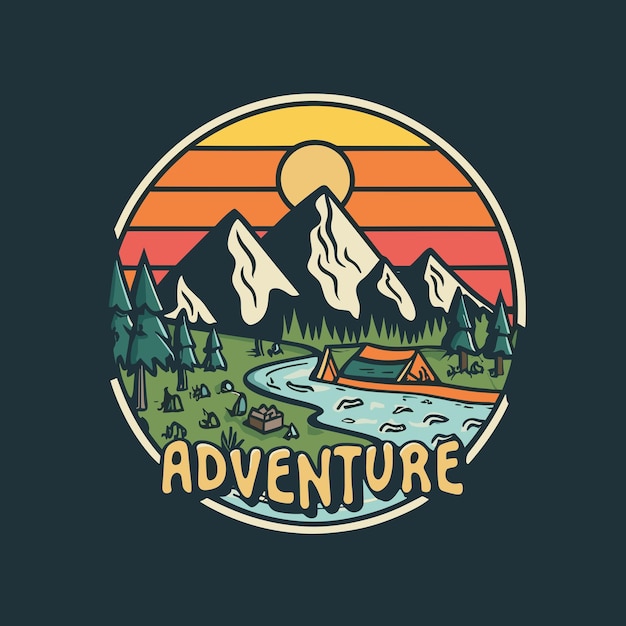 Adventure t shirt design vector