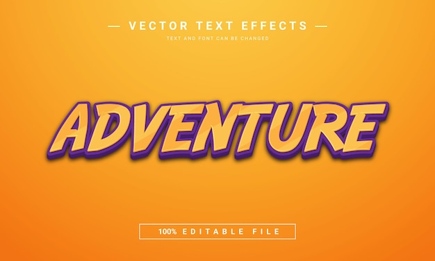 adventure text 3d editable text style