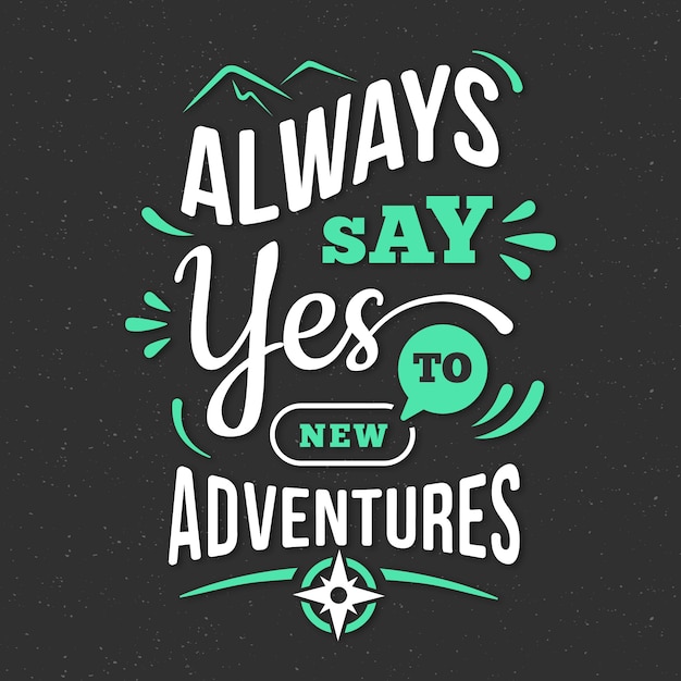 Vector adventure/travel lettering wallpaper