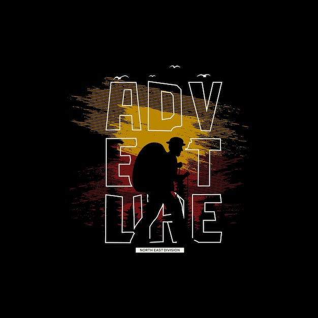 adventure typography for print t shirt vector