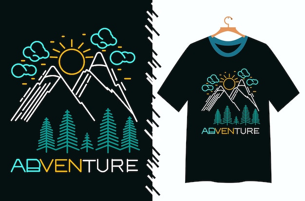 Vector adventure vector t-shirtontwerp