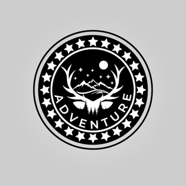 Vector adventure vintage logo icon vector minimalist illustration design