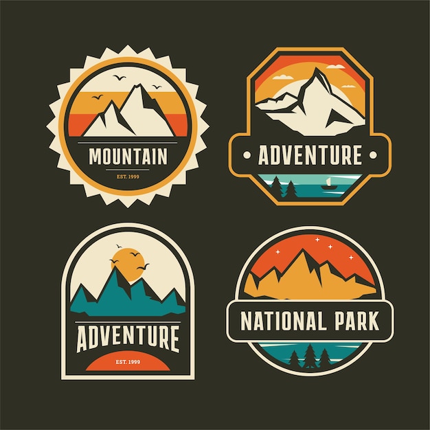 Adventurer emblem logo design set