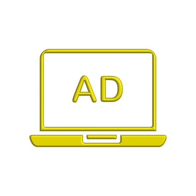 Advertentie pictogram sjabloon 3D-ontwerp