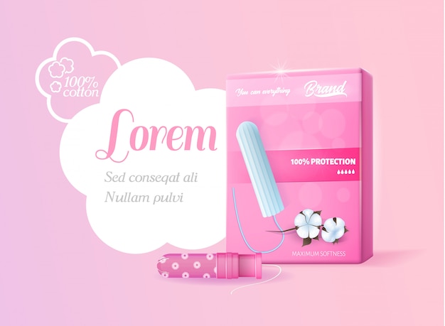 Advertentie voor hygiënische tampon met applicator