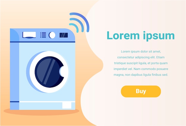 Advertentiebanner voor online shop met smart washer