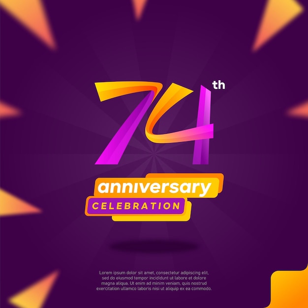 An advertisement for the 73 anniversary celebration.