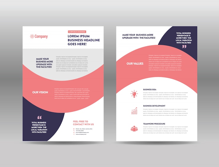 Vector advertisement brochure template