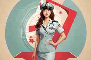 Vector advertisement medical on uniform illustration