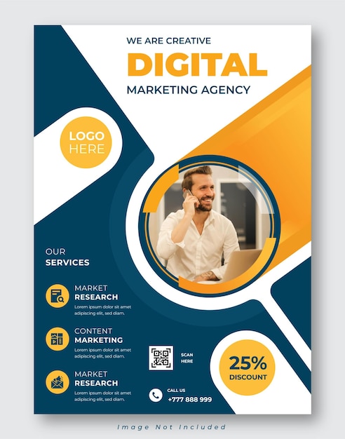 Advertising agency poster template