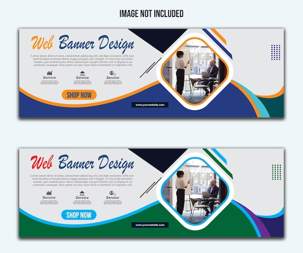 Advertising banner template design vector file