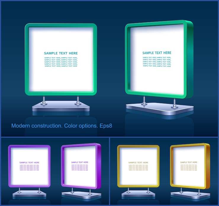 Vector advertising billboard template.