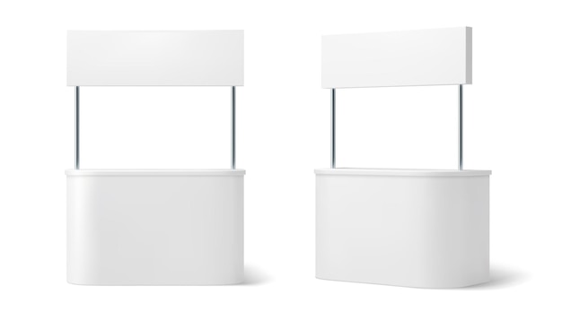Advertising booth stand mockup for exhibitions