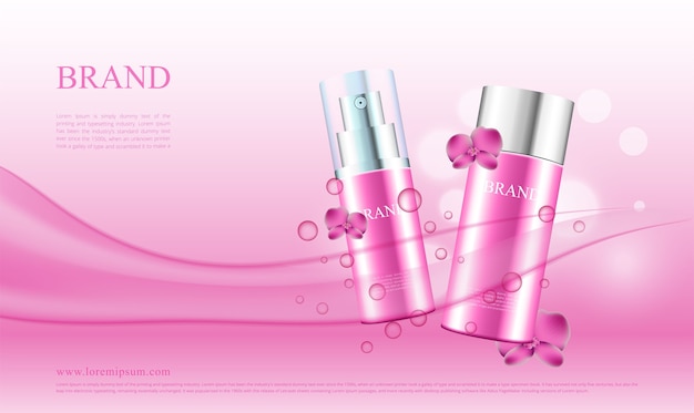 Vector advertising of cosmetic products with orchids