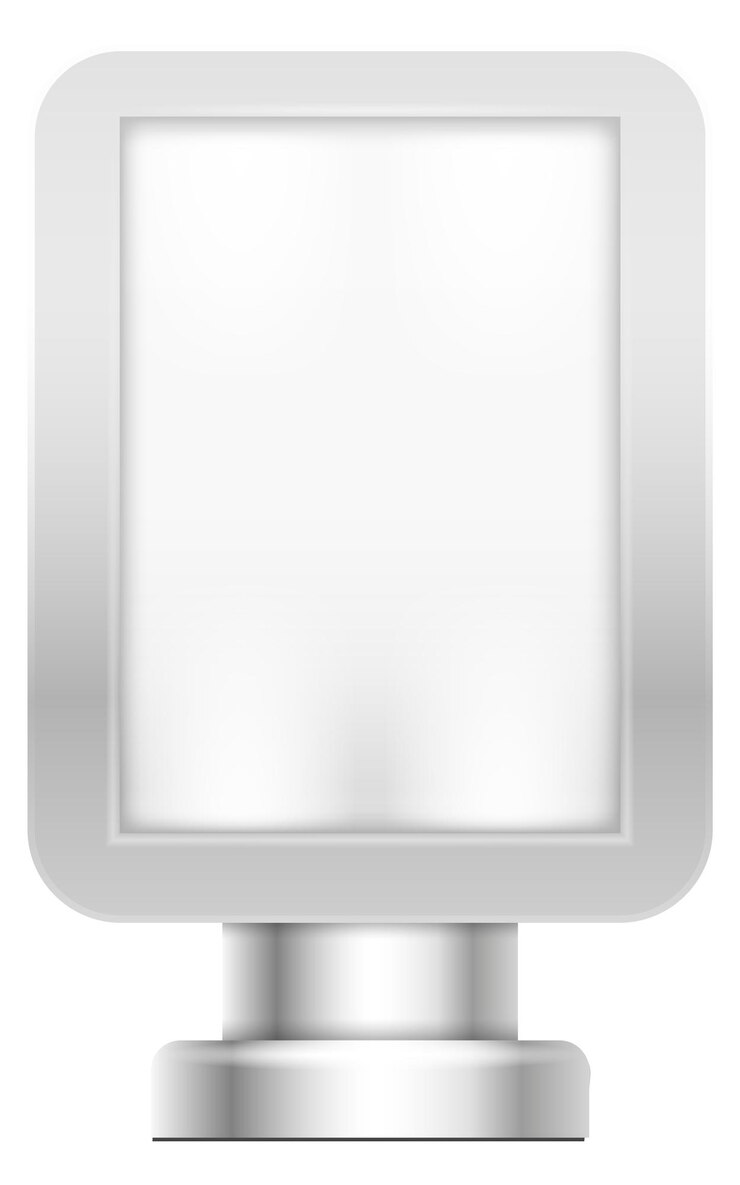Vector advertising display mockup white screen promotion space