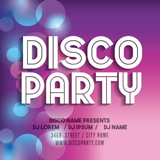 Advertising icon. night party and disco. vector graphic