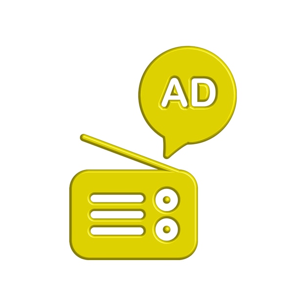 Advertising icon template 3D design