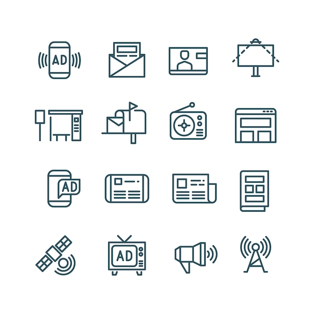 Vector advertising icons