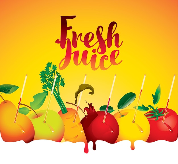 advertising poster for fresh juices