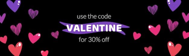 Advertising web banner for Valentine's Day