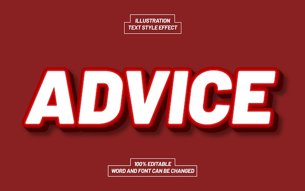 Advice Text Style Effect