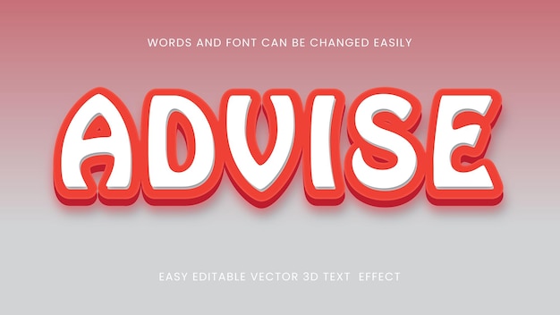 Advise text style design