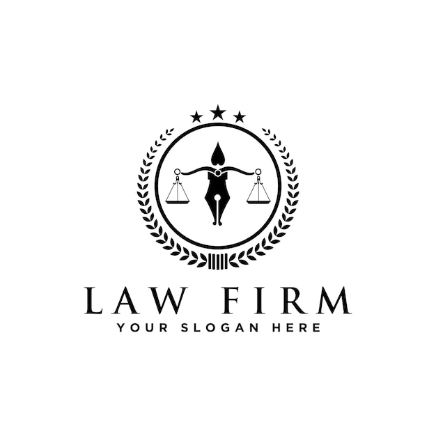 Advocaat en recht logo