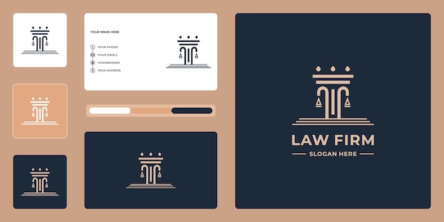 Advocatenkantoor Logo ontwerp met visitekaartje.