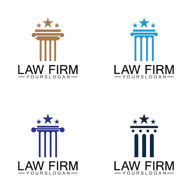 Advocatenkantoor pijler logo templatevector