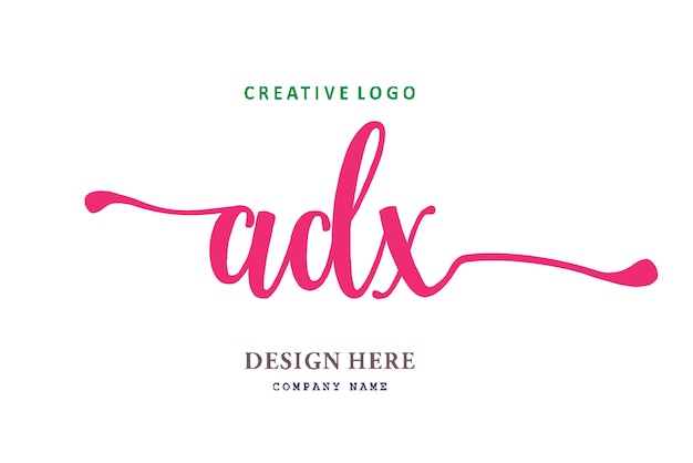 ADX lettering logo is simple easy to understand and authoritative