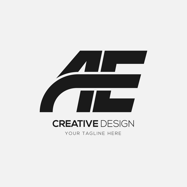 Ae abstracte creatieve brief branding logo