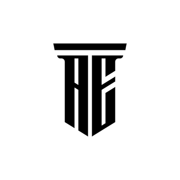 AE monogram logo design letter text name symbol monochrome logotype alphabet character simple logo