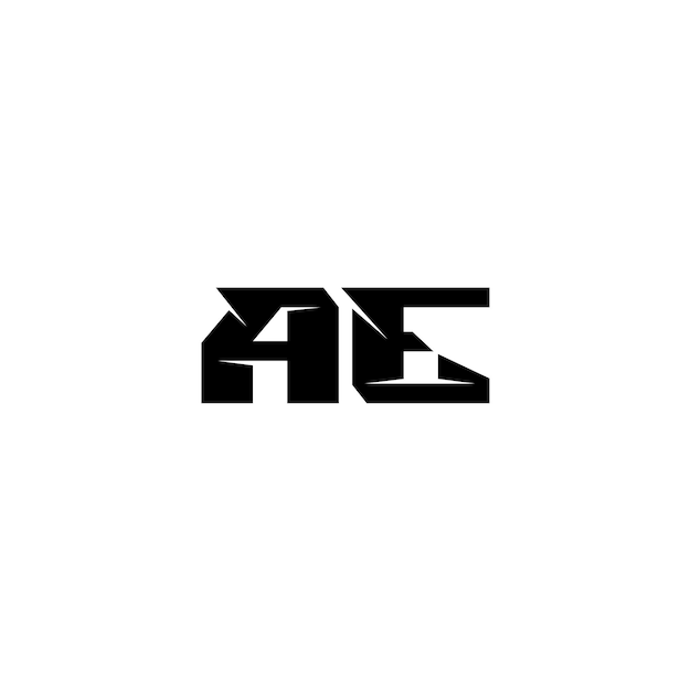 AE monogram logo ontwerp brief tekst naam symbool monochroom logo alfabet karakter eenvoudig logo