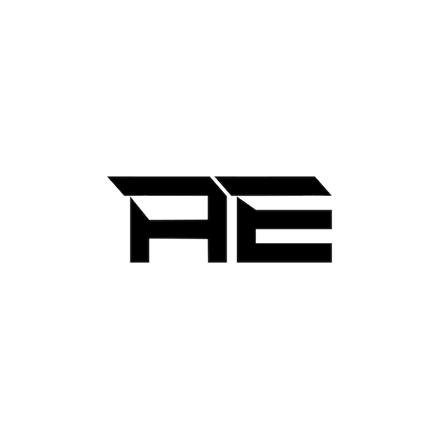 AE monogram logo ontwerp brief tekst naam symbool monochroom logo alfabet karakter eenvoudig logo