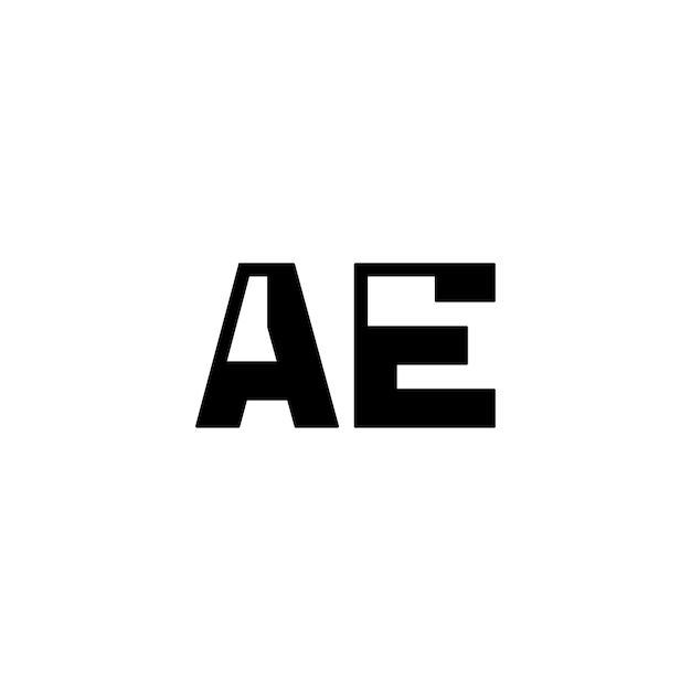 Vector ae monogram logo ontwerp brief tekst naam symbool monochroom logo alfabet karakter eenvoudig logo