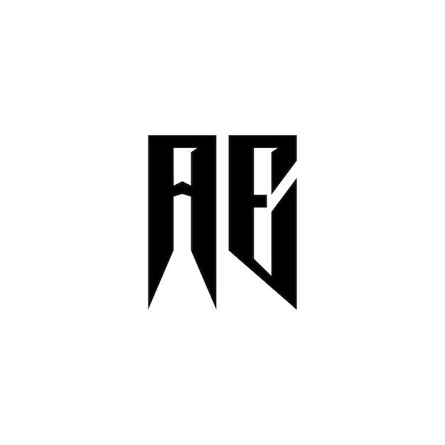 AE monogram logo ontwerp brief tekst naam symbool monochroom logo alfabet karakter eenvoudig logo