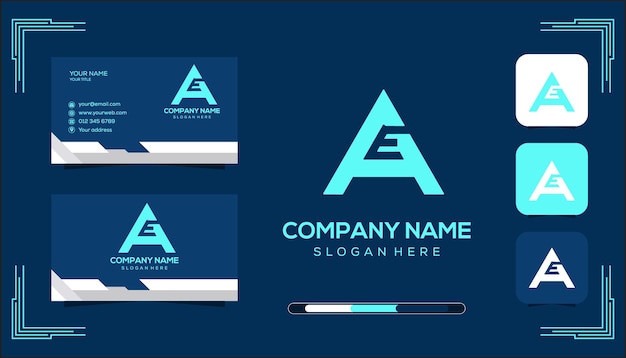 AE monogram logo template