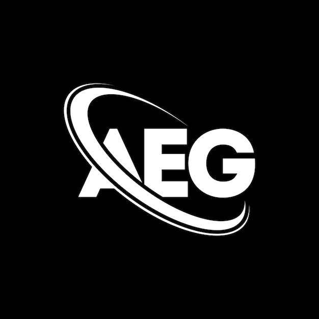 Vector aeg logo aeg letter aeg letter logo design initials aeg logo linked with circle and uppercase monogram logo aeg typography for technology business and real estate brand