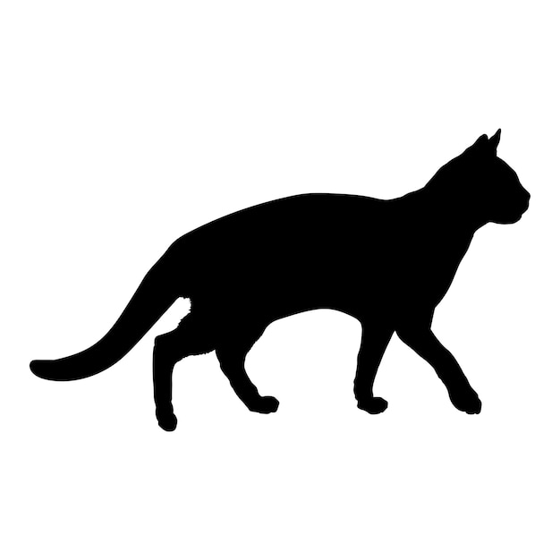 Aegean Cat silhouet fokken katten logo monogram vector